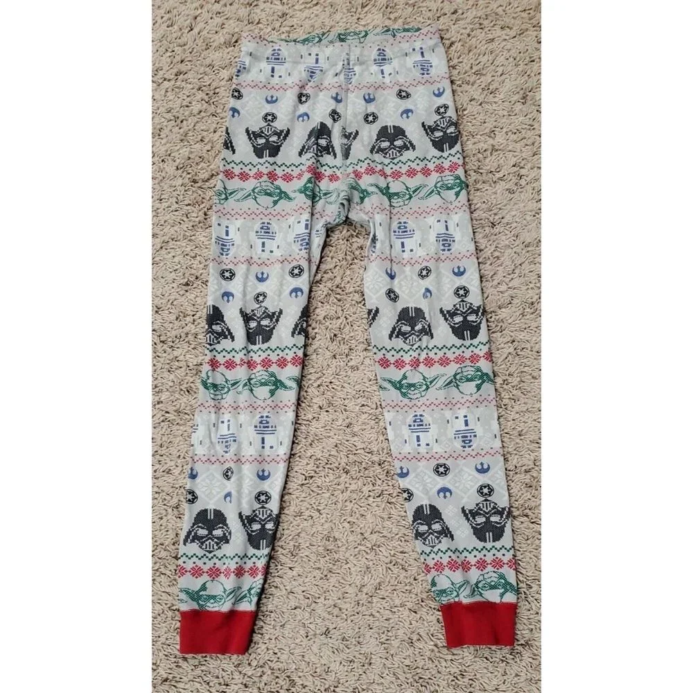 Hanna‎ Andersson Boys Pajama Pants 140 US 10 Organic Cotton Christmas Star Wars